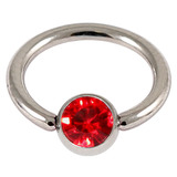 Steel Jewelled BCR 1.2mm 1.2mm, 10mm, Red
