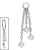 Titanium Charm - Trilogy Jewelled Drop - SKU 73420