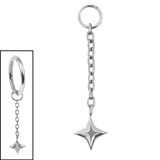 Titanium Charm - Falling Star - SKU 73456