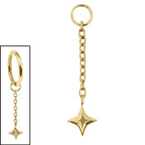 Titanium Charm - Falling Star - SKU 73457