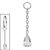 Titanium Charm - Jewelled Droplet Charm - SKU 73474