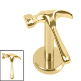 Titanium Internally Threaded Labrets 1.2mm - Titanium Hammer - SKU 73509