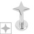 Titanium Internally Threaded Labrets 1.2mm - Titanium Aquila Star 1.2mm, 8mm / Mirror Polish / Mirror Polish Titanium - alternative image