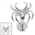 Titanium Internally Threaded Labrets 1.2mm - Titanium Widowmaker - SKU 73557