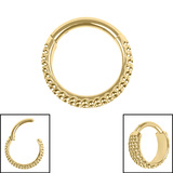 Titanium Stacked Asia Ball Hinged Ring - SKU 73579