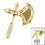 Titanium Internal Battle Axe Top 1.2mm / Gold Titanium - alternative image