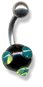Acrylic Mace Belly Bar 8mm black green combination