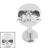 Titanium Internally Threaded Labrets 1.2mm - Titanium Bone Appetit 1.2mm, 7mm / Mirror Polish / Mirror Polish Titanium