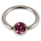 Steel Jewelled BCR 1.2mm 1.2mm, 12mm, Purple