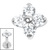 Titanium Internal Jewelled Ixora Flower - SKU 73643