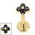 Titanium Internally Threaded Labrets 1.2mm - Titanium Ixora Flower - SKU 73680