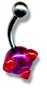 Acrylic Mace Belly Bar 8mm purple red combination