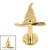 Titanium Internally Threaded Labrets 1.2mm - Titanium Spellcaster Hat 1.2mm, 9mm / Gold Titanium / Gold Titanium - alternative image