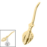 Titanium Internal Witches Broomstick 1.2mm / Gold Titanium