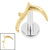 Titanium Internally Threaded Labrets 1.2mm - Titanium Harvest Scythe - SKU 73888
