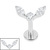 Titanium Internally Threaded Labrets 1.2mm - Titanium Winged Orb - SKU 73910
