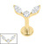 Titanium Internally Threaded Labrets 1.2mm - Titanium Winged Orb - SKU 73923
