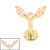 Titanium Internally Threaded Labrets 1.2mm - Titanium Winged Orb - SKU 73936