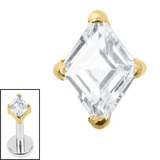 Titanium Internal French Cut Diamond - SKU 74028
