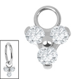 Titanium Charm - Jewelled Trinity Jewelled Trinity / Titanium