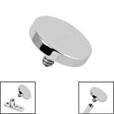 Titanium Disk for Internal Thread shafts in 1.6mm. Also fits Dermal Anchor 4mm, Mirror Polish / Flat Disk
