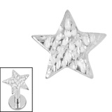 Titanium Internal Hammered Star - SKU 74137