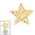 Titanium Internal Hammered Star 1.2mm, Gold Titanium - alternative image