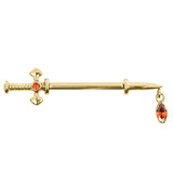 Titanium Threadless Jewelled - Excelsior Nipple Bar - SKU 74180