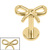 Titanium 1.2mm  Internally Threaded Labrets - Ribbon Bow - SKU 74197