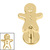 Titanium Internally Threaded Labrets 1.2mm - Titanium Gingerbread Man - SKU 74320