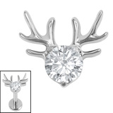 Titanium Internal Jewelled Stag - SKU 74363