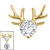 Titanium Internal Jewelled Stag - SKU 74364