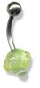 Acrylic Mace Belly Bar 10mm green clear combination