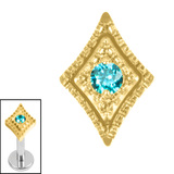 Titanium Internal Asia Kite Top 1.2mm / Gold Titanium / Turquoise