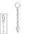 Titanium Charm - Jewelled Marquise Marquise drop Charm only / Titanium - alternative image