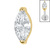 Titanium Internal Single Jewelled Marquise Top 1.2mm, Crystal Clear / Gold Titanium - alternative image