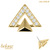 belong 14ct Solid Gold Threadless (Bend fit) Alpha Pyramid With 14k Solid Gold Threadless Labret / 1.0mm, 8mm - alternative image