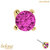 belong 14ct Solid Gold Threadless (Bend fit) Claw Set Round CZ Jewel 3mm With 14k Solid Gold Threadless Labret / 1.0mm, 8mm / Pink - alternative image