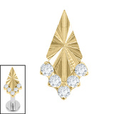 Titanium Internal Luminance Kite 1.2mm / Gold Titanium / Crystal Clear