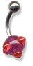Acrylic Mace Belly Bar 10mm purple red combination