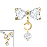 Titanium Internal Jewelled Rosette Top - SKU 74897