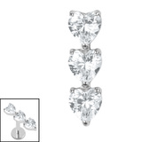 Titanium Internal 3 of Hearts - SKU 74937