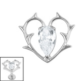 Titanium Internal Briar Heart - SKU 74997