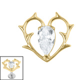 Titanium Internal Briar Heart - SKU 74998