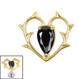 Titanium Internal Briar Heart - SKU 75000