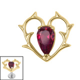 Titanium Internal Briar Heart - SKU 75002