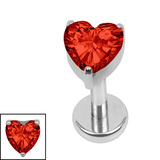 Titanium Internally Threaded Labrets 1.2mm - Titanium True Love - SKU 75104