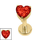 Titanium Internally Threaded Labrets 1.2mm - Titanium True Love - SKU 75116