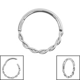 Titanium Entwined Hinge Ring 1.2mm, 10mm, Titanium