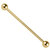 Gold Titanium Industrial Scaffold Barbell 1.6mm 1.6mm, 30mm, 5mm - alternative image